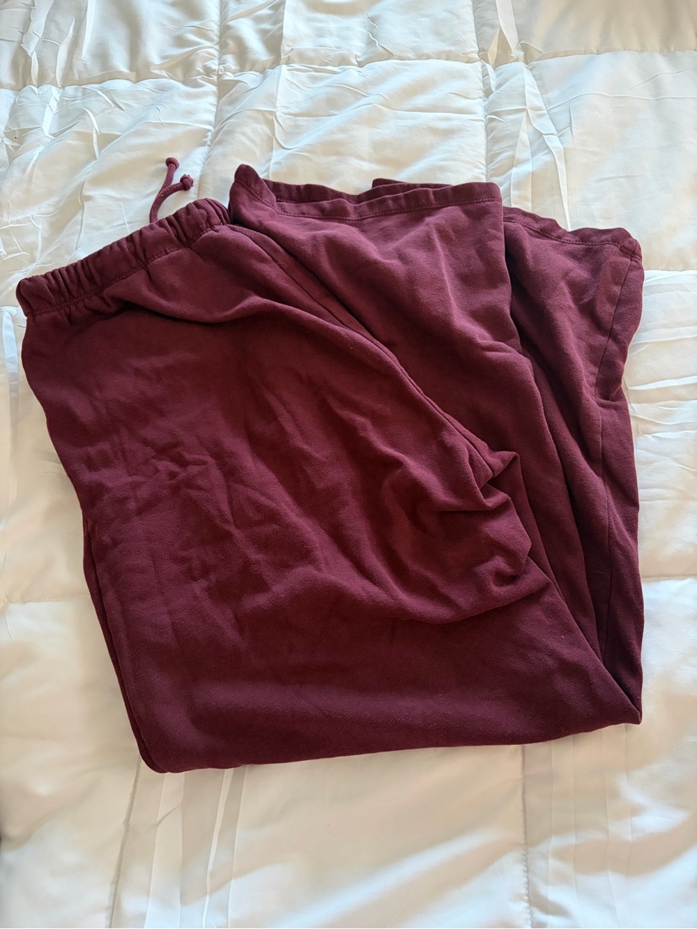 Women's Burgundy Drawstring Sweatpants